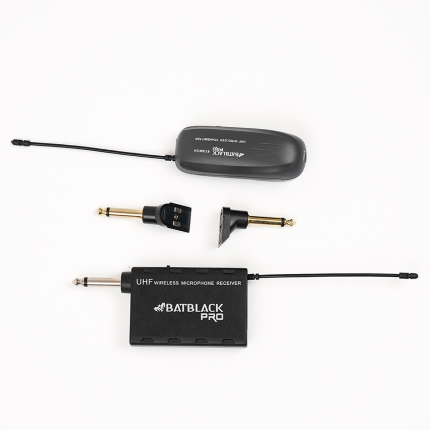 MICRÓFONO PROFESIONAL PARA GUITARRA BATBLACK UHF RECARGABLE, SISTEMA INFRAROJO